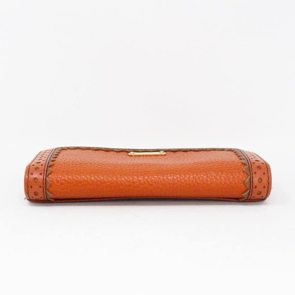 BURBERRY #MCA056 Orange Leather Wallet - Picture 8 of 8